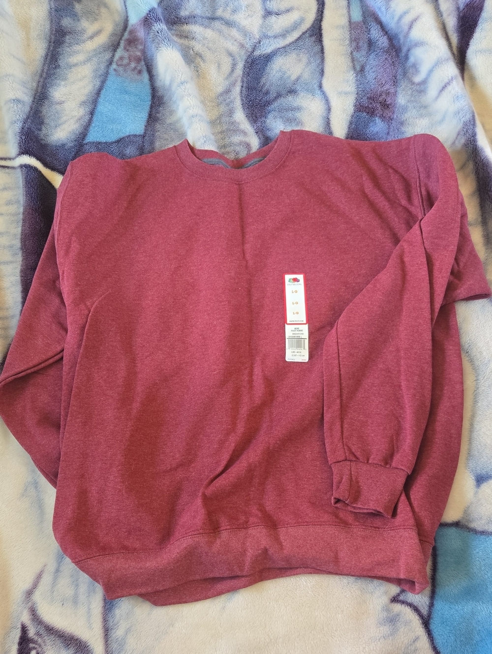 3/$20 Fruit of the Loom Men's Crewneck Sweater - Burgundy